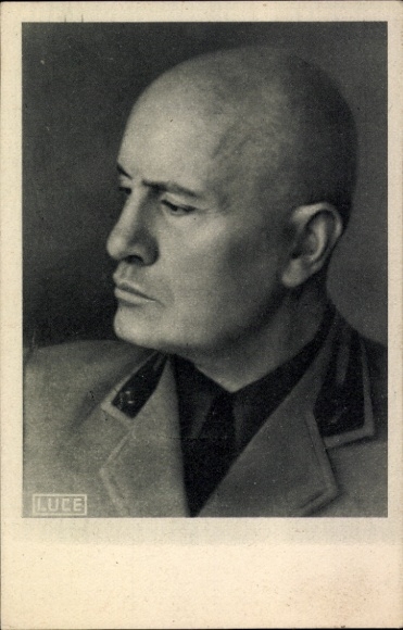 Ak Benito Mussolini, Portrait