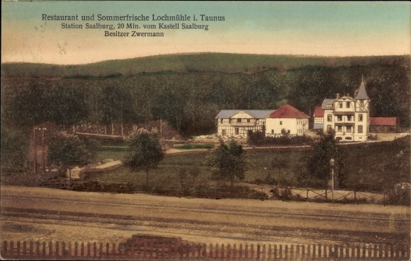 Ak Wehrheim im Taunus Hessen, Restaurant Lochmühle, spoorlijnen