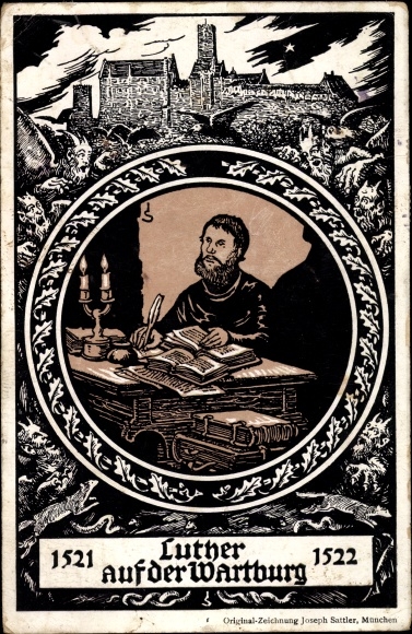 PC Lutherstadt Eisenach in Thuringia, Wartburg, Martin Luther 1521-1522, commemoration 1921