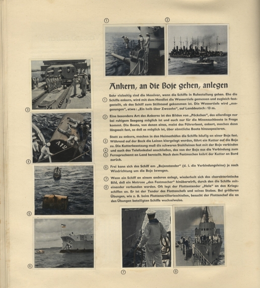 German Imperial Navy service and life of the sailors Collecting picture album Constantin cigarette factory, H