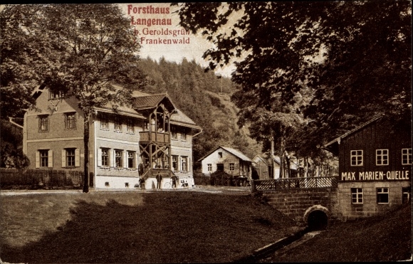 PC Langenau Geroldsgrün in the Franconian Forest Upper Franconia, forester's house, Max Marien Quelle