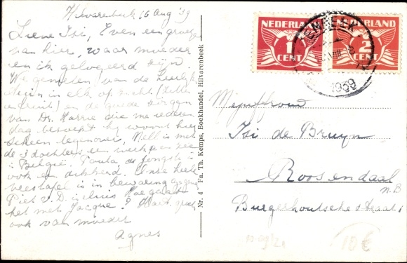 Postcard Hilvarenbeek Nordbrabant Niederlande, Market Square