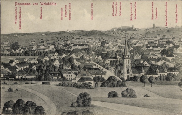 Ak Weinböhla in Sachsen, Panorama