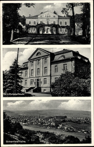 PC Birkenfeld in Rhineland-Palatinate, district office, administration building, general view