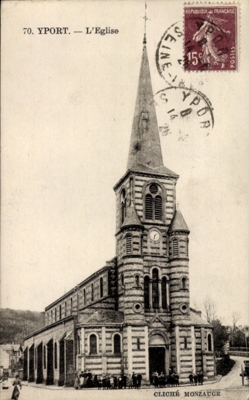 Postcard Yport Seine Maritime, Church