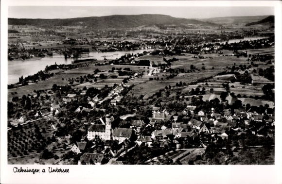 Ak Oehningen Öhningen am Untersee Baden, luchtfoto