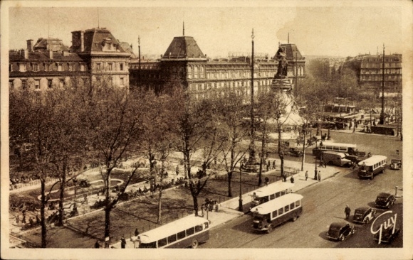Ak Paris I, Banque de France, Hotel de Toulouse, Rue Croix des Petits Champs, Platz der Republik,