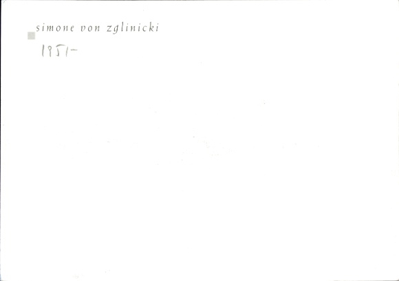 Postcard actress Simone von Zglinicki, portrait, autograph