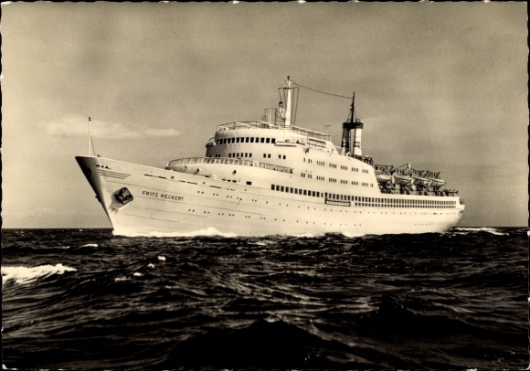 Ak FDGB vakantieschip TMS Fritz Heckert
