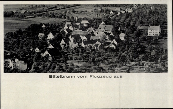 Postcard Bittelbrunn Engen im Hegau Baden, aerial photograph