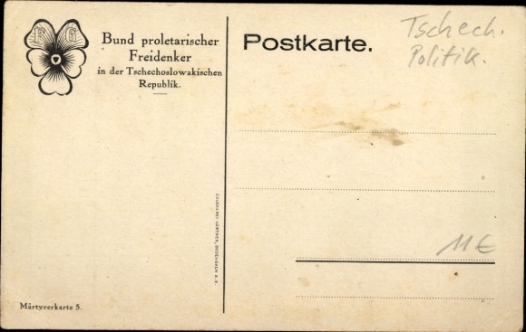 Postcard Konrad Deubler the peasant philosopher, imprisoned 1853..1857, portrait