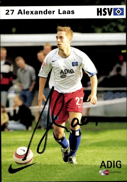 Autogrammkarte Fußballer Alexander Laas, Hamburger SV / HSV, Autogramm
