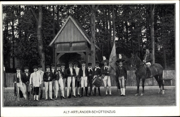 Ak Badbergen in Artland, Artland-kostuumfestival, Schüttenzug