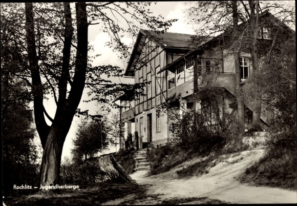 Ak Rochlitz an der Mulde, Jugendherberge, Außenansicht