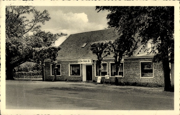 Postcard Schlutter Ganderkesee near Delmenhorst Lower Saxony, Gasthof Zur Eiche