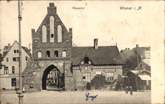Postcard Hanseatic City of Wismar, Water Gate