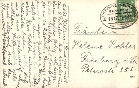 Ak Borstendorf Grünhainichen Sachsen, Teilansicht
