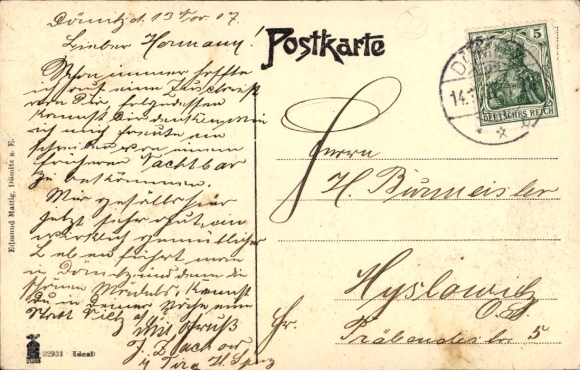 Postcard Dömitz on the Elbe Mecklenburg, Thorstraße, houses, horse-drawn carriages