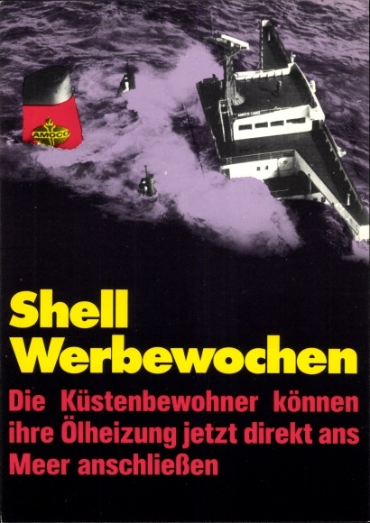 Artist PC Staeck, Klaus, Shell advertising weeks, oil slick, A 92a