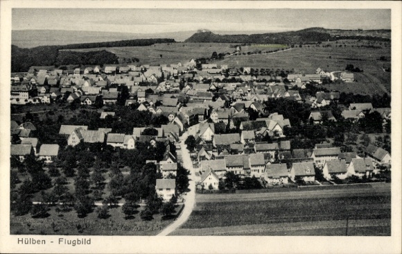 Postcard Hülben in the Swabian Alb, aerial photograph