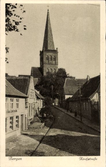 Postcard Bergen on the island of Rügen, Kirchstraße