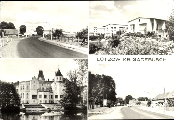 PC Lützow in Mecklenburg, street section, castle