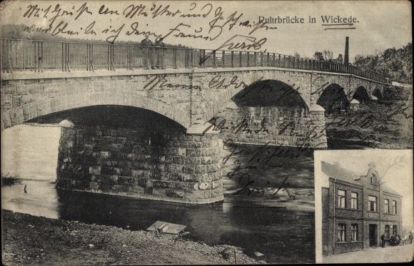 Ak Wickede an der Ruhr, Ruhrbrücke
