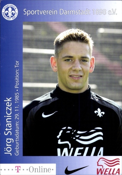 Autogrammkarte Fußballer Jörg Staniczek, SV Darmstadt 98, Autogramm