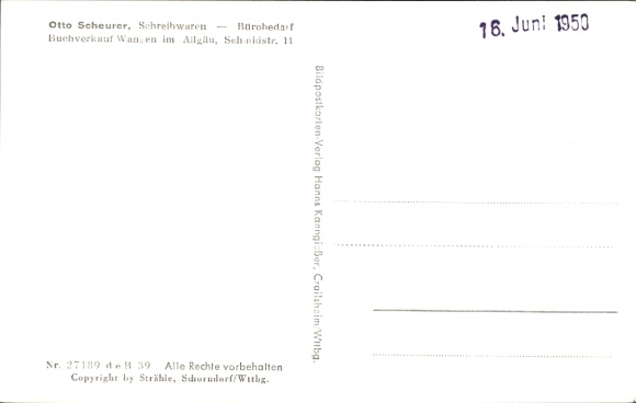 Postcard Wangen im Allgäu, aerial photograph