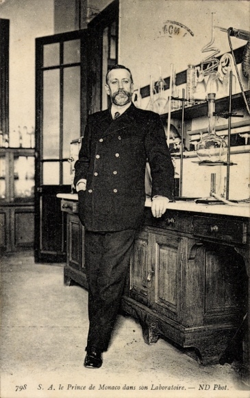 Postcard Prince Albert of Monaco, portrait