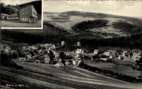 Ak Rod an der Weil Weilrod in de Taunus, algemeen uitzicht, Gasthaus zum Weiltal