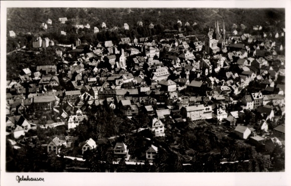 Postcard Gelnhausen in Hesse, aerial photograph
