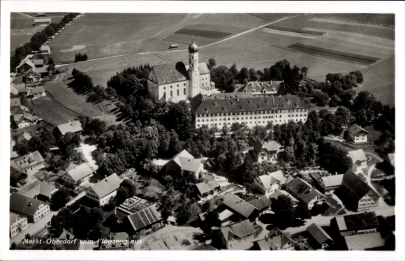 Postcard Markt Oberdorf Marktoberdorf in Allgäu, aerial photograph