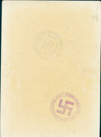 Collector's picture Adolf HItler No. 76, Nuremberg Nazi Party Rally, Foreign Military Attachés, Rommel