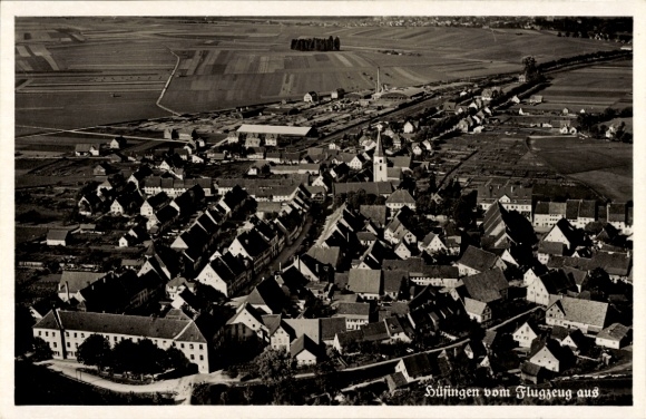 Ak Hüfingen im Schwarzwald, Fliegeraufnahme