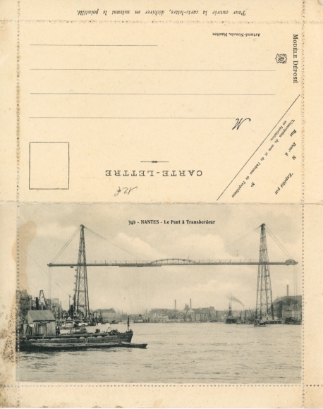 Ak Nantes Loire Atlantique, Le Pont à Transberdeur, Hafenansicht, Le Pont Morand, rue de Rennes