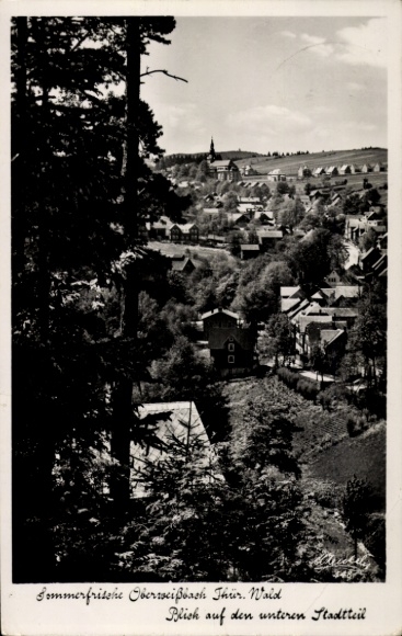 Postcard Oberweißbach in the Weißbachtal Thuringia, general view