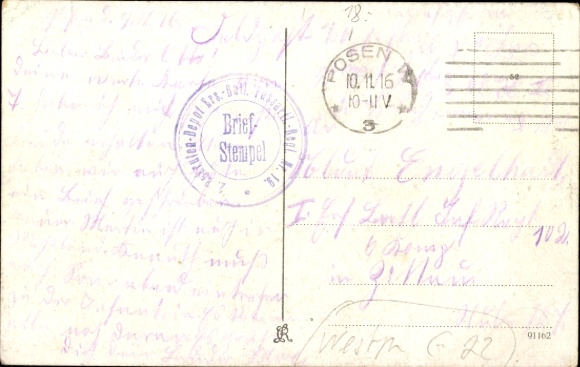 Postcard Sołacz Solatsch Poznań Posen, foot artillery barracks, barracks yard, soldiers at the gun