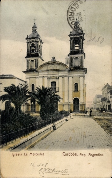 Postcard Córdoba Argentina, Iglesia La Mercedes
