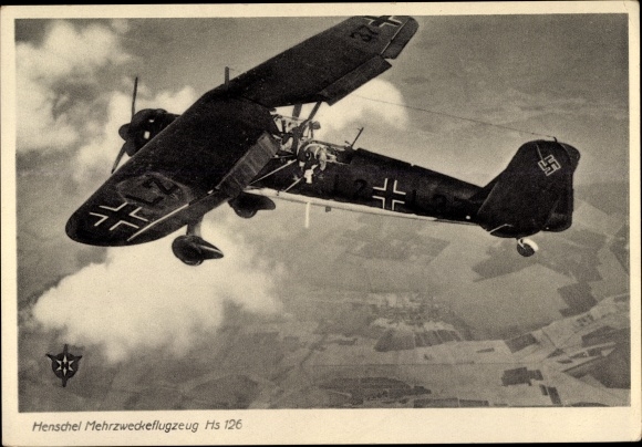 PC Henschel multi-purpose aircraft Hs 126, Luftwaffe, propeller machine