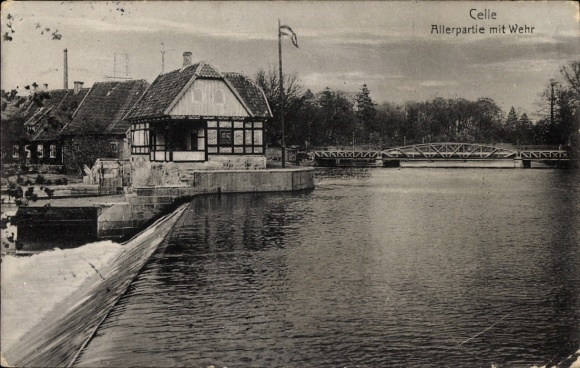 Postcard Celle in Lower Saxony, Aller, Wehr