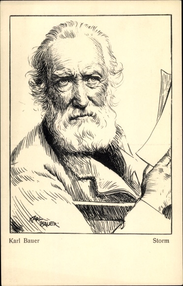 Artist PC Bauer, Karl, poet Theodor Storm