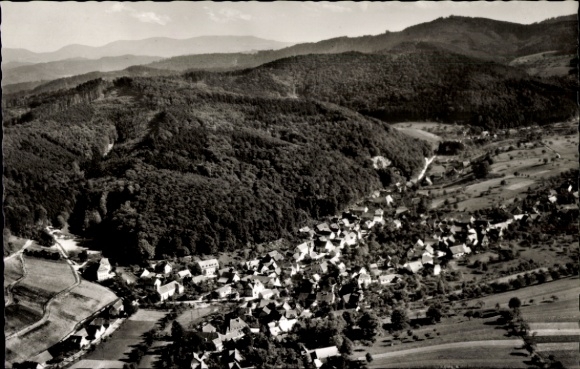 Postcard Diersburg Hohberg in the Black Forest Baden, aerial photograph