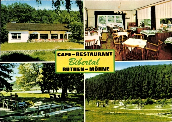 Postcard Rüthen in Westphalia, Restaurant Bibertal