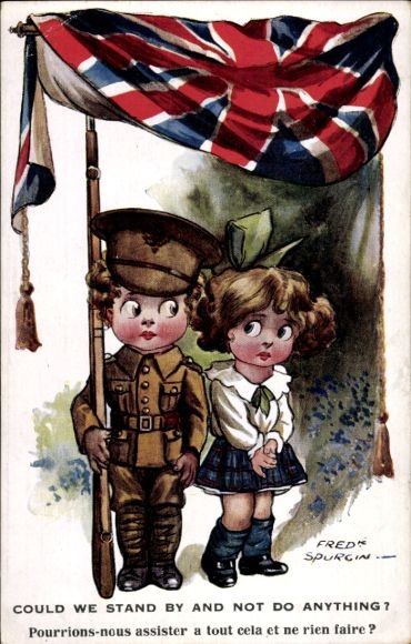 Artist Postcard Spurgin, Fred, Could we stand by and not do anything