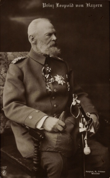 PC Prince Leopold of Bavaria, Field Marshal, seated portrait, NPG 5557