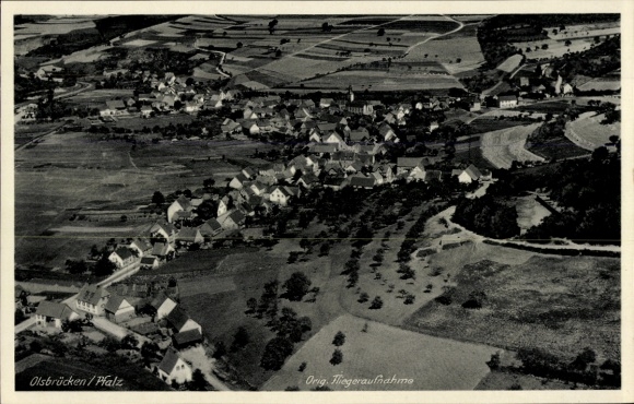 Ansichtkaart Olsbrücken in de Pfalz, luchtfoto