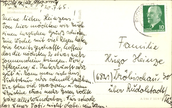 Postcard Rochsburg Lunzenau in Saxony, view of the home for the blind