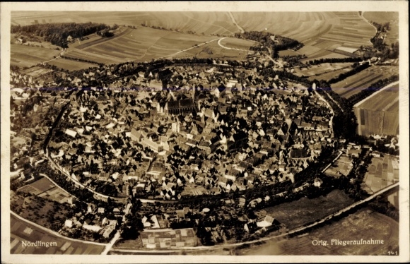 PC Nördlingen in Swabia, aerial photo