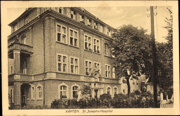 Postcard Xanten am Niederrhein, St. Joseph&#39;s Hospital